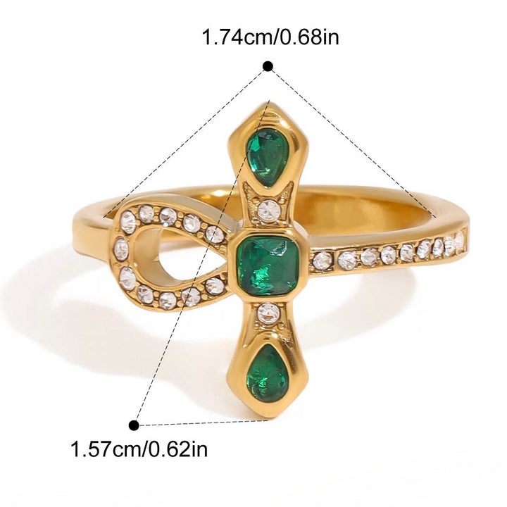 Emerald pharaoh key ring