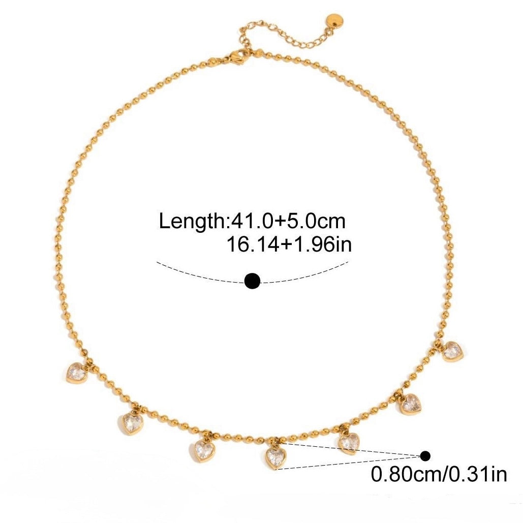 Bullet hearts necklace