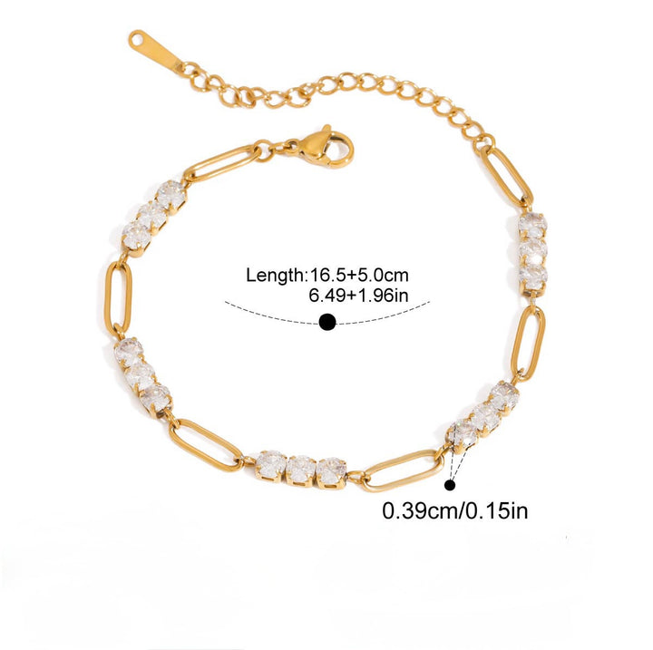 Paperclip tennis bracelet