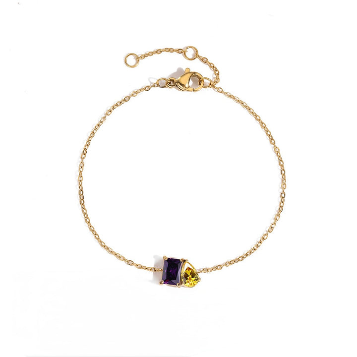 Toi et moi birthstone bracelet ( pre - order )