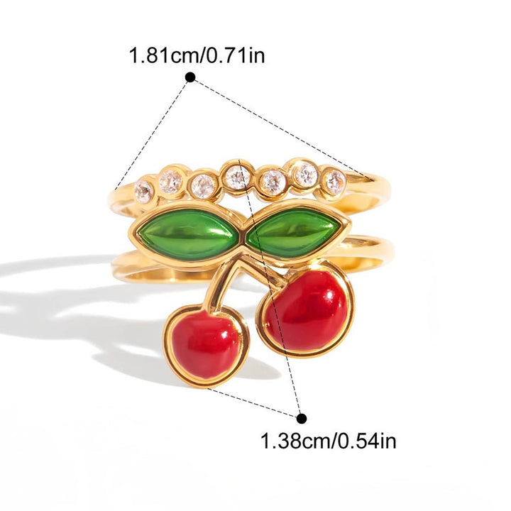 Cherry layered ring