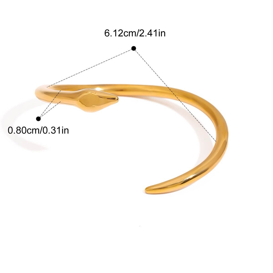 Dainty snake open bangle