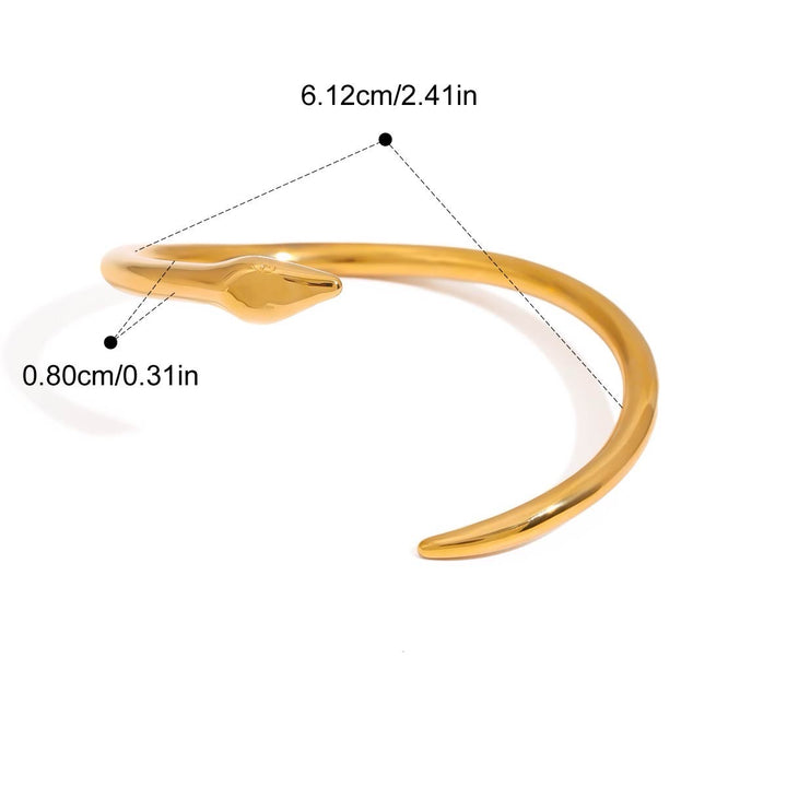 Dainty snake open bangle