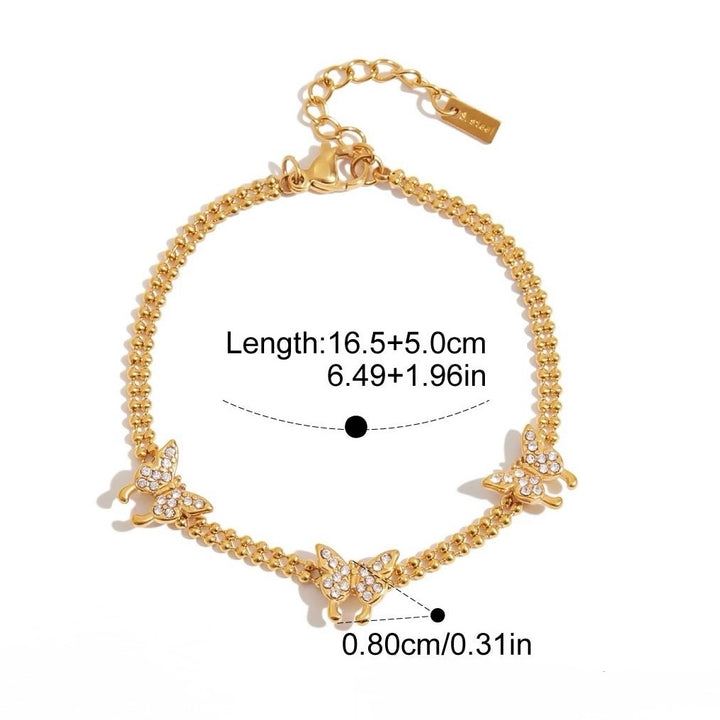Butterfly bling bracelet in gold
