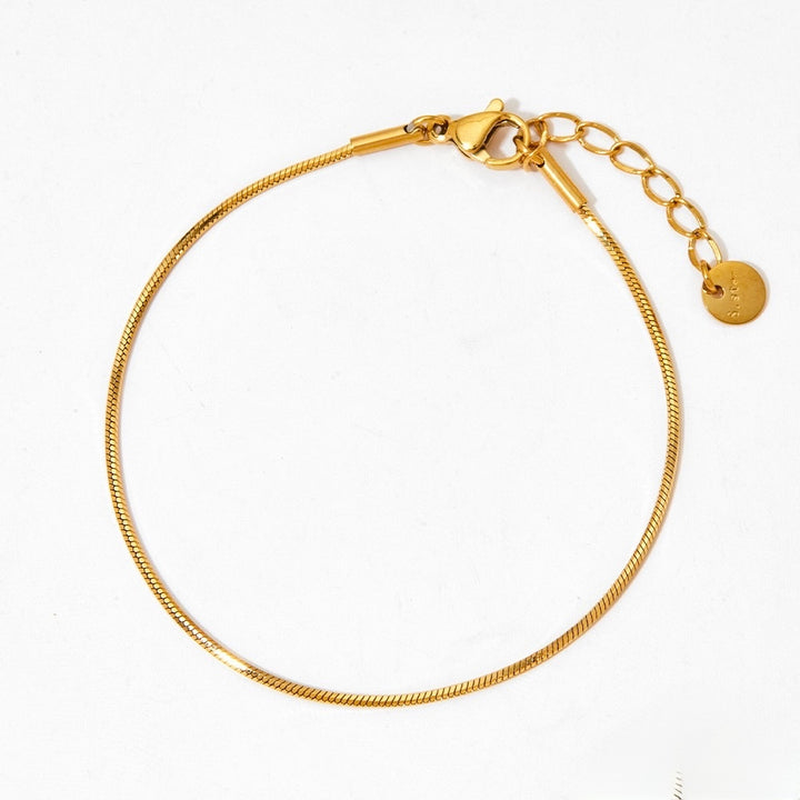 Thin bone bracelet gold