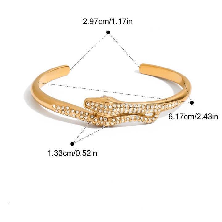 Bling snake open bangle