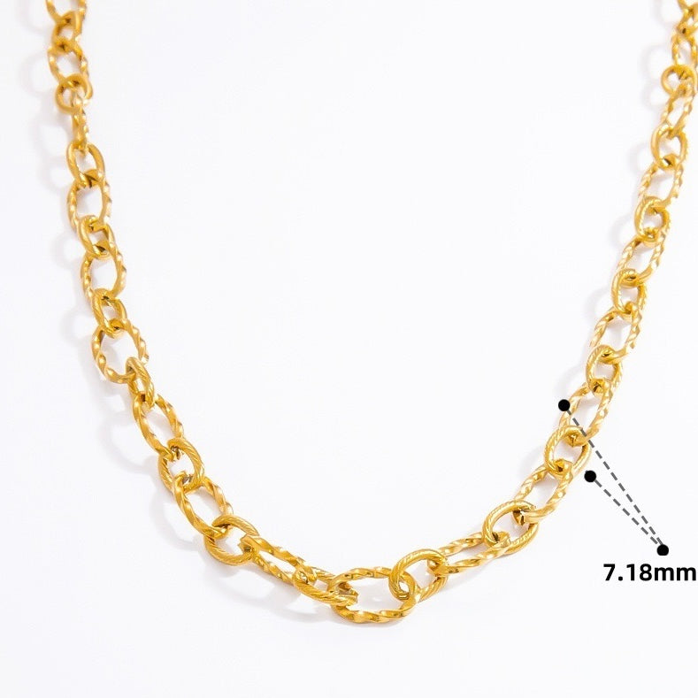 Charm chain necklace - textured