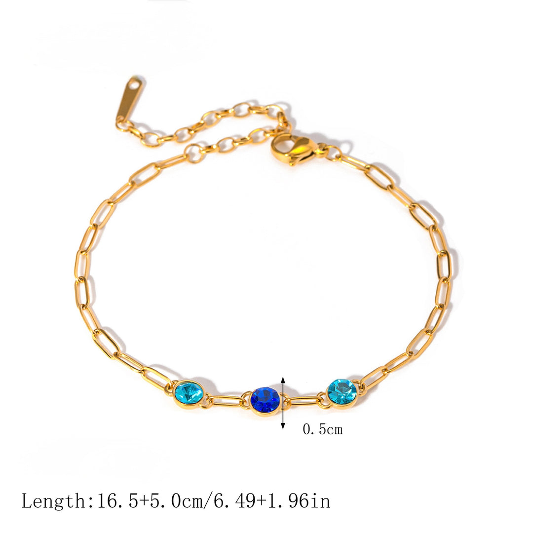 Blue paperclip bracelet