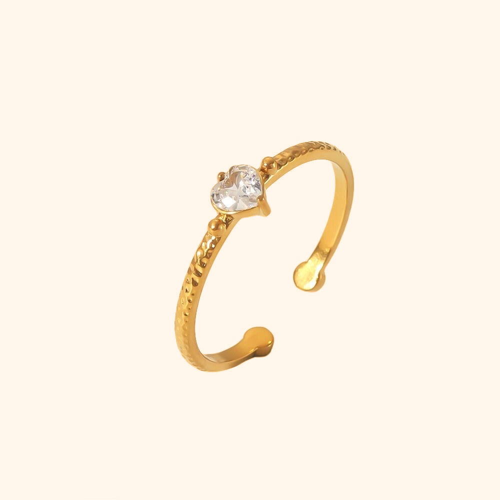 Dainty heart ring