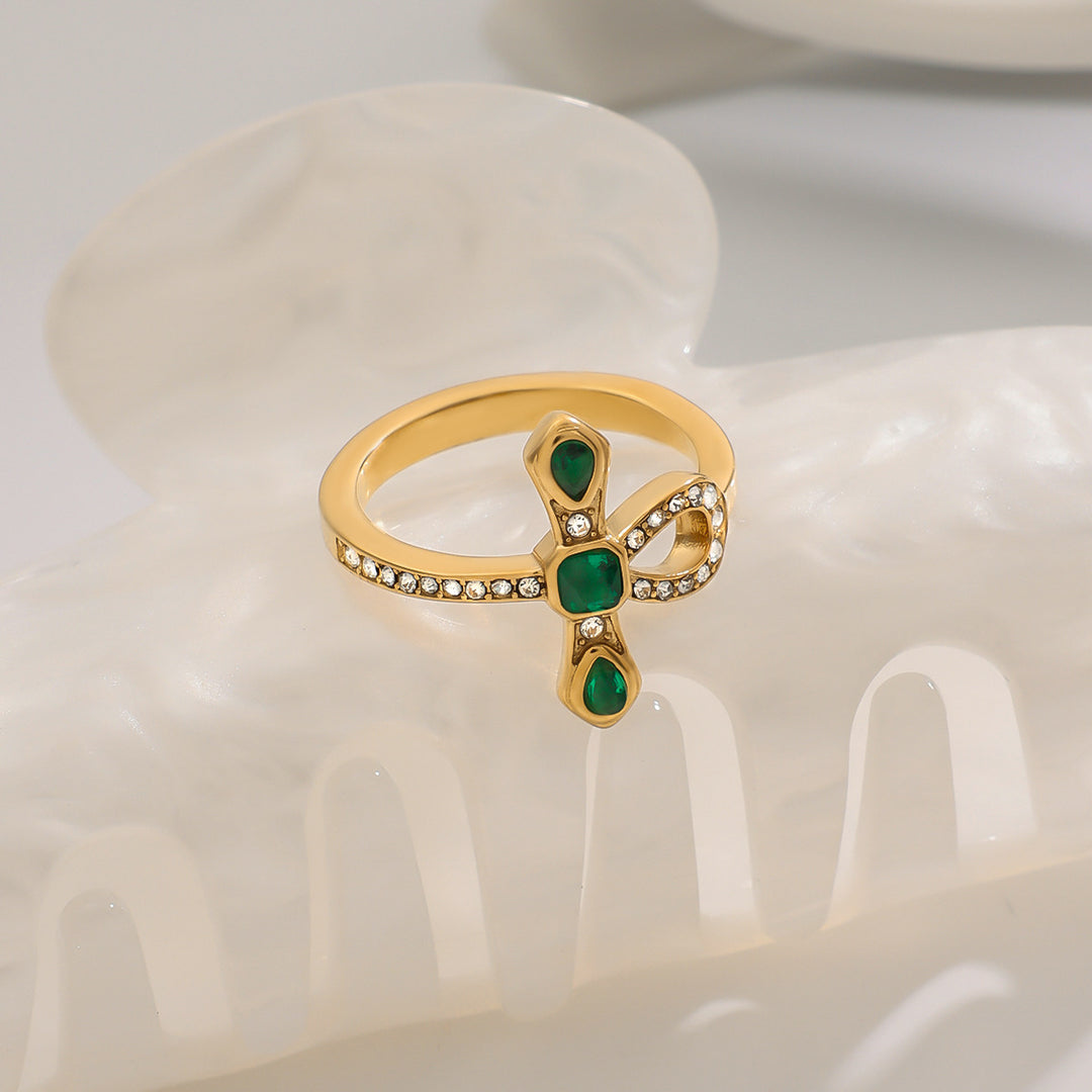 Emerald pharaoh key ring