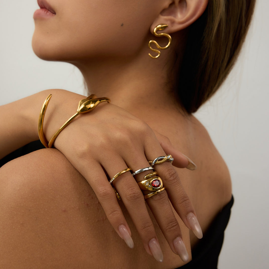 Ruby adorned ring