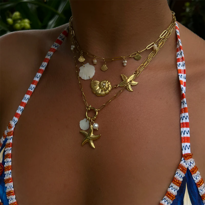 Beach heart necklace