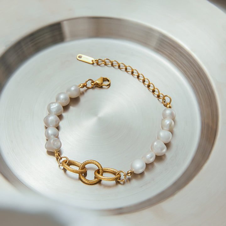 Chunky freshwater pearl bracelet