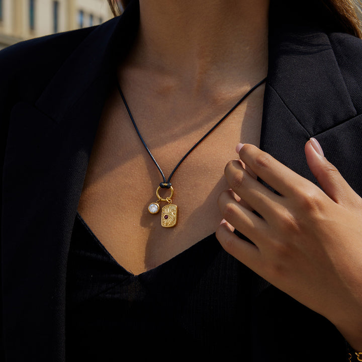 Classic leather rope necklace