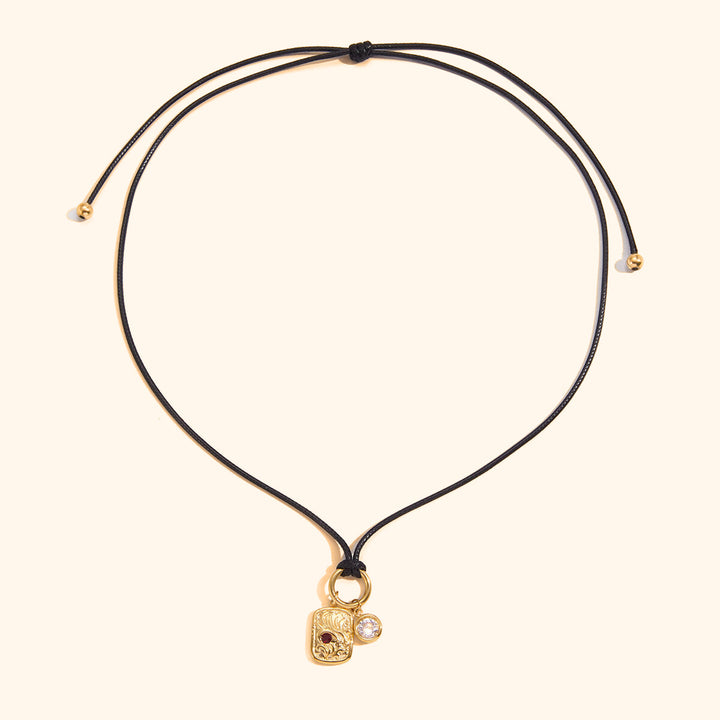 Classic leather rope necklace