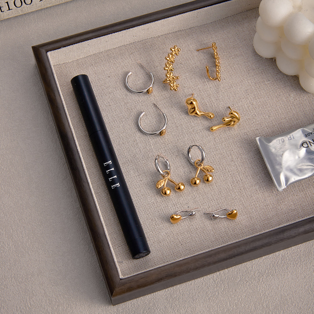 Toned heart dainty earrings