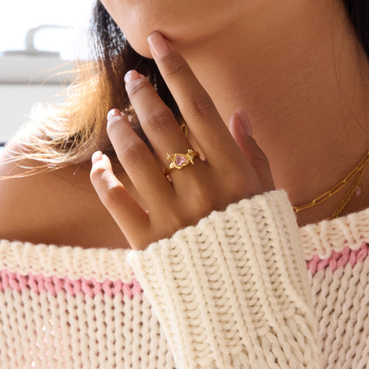 Pink princess ring