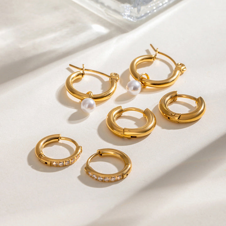 Perla earrings set ( 3 pairs - 6 pieces )