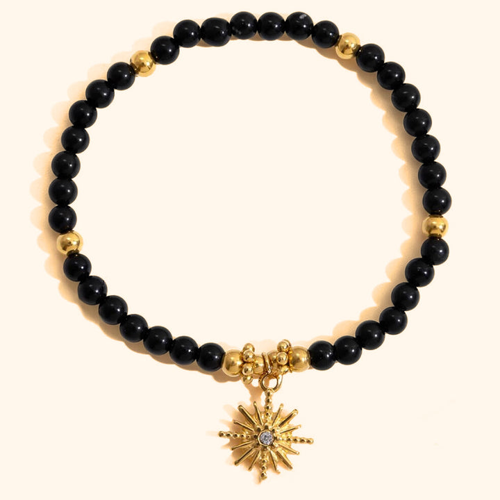 Black onyx sun bracelet