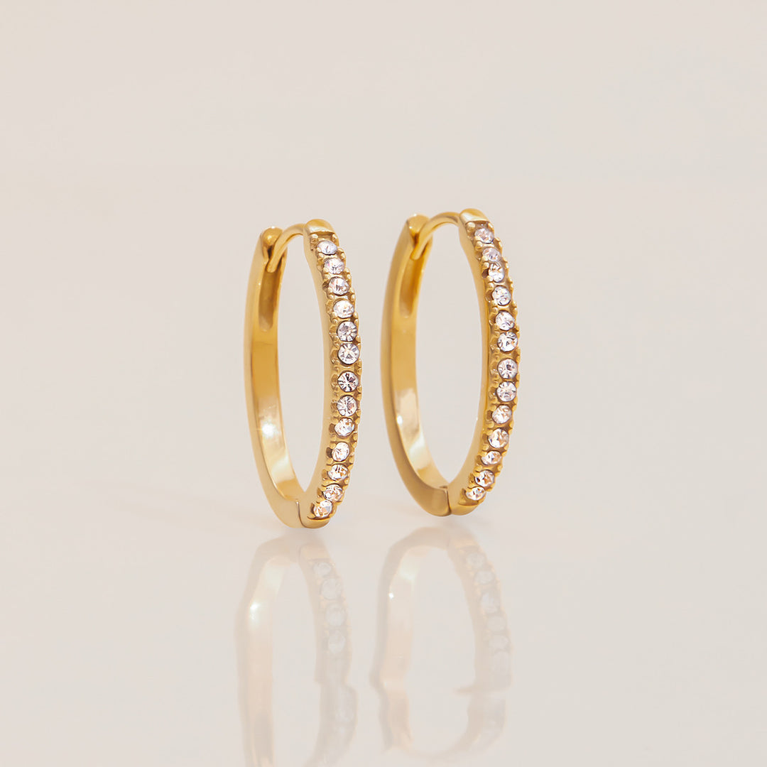Bling dainty hoop earrings