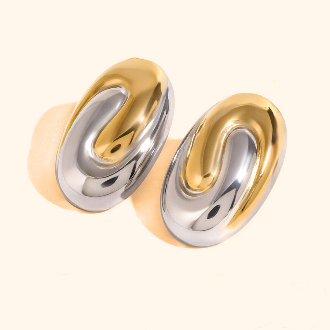 Jane oval earrings toned