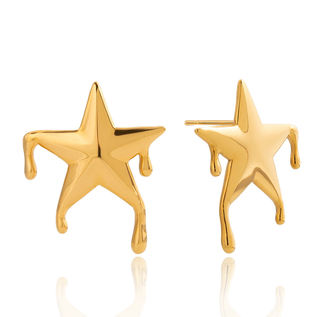 Star drip earrings