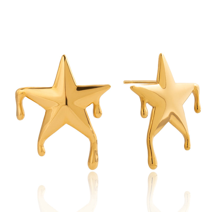 Star drip earrings
