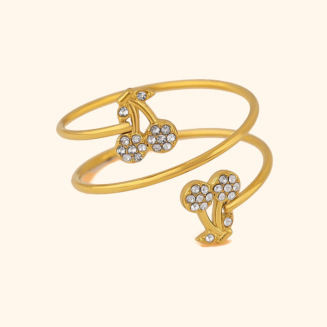 Double wrap cherry ring