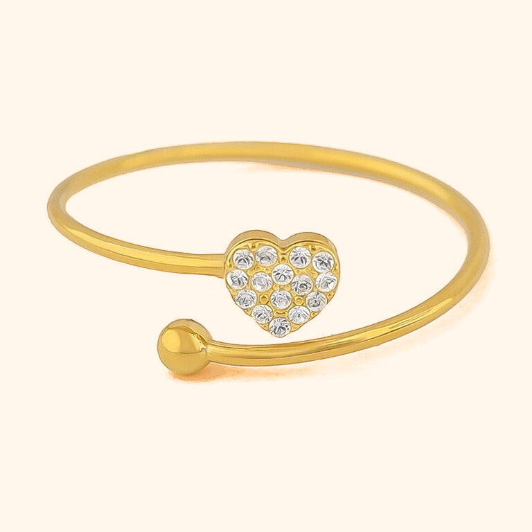 Single wrap heart ring