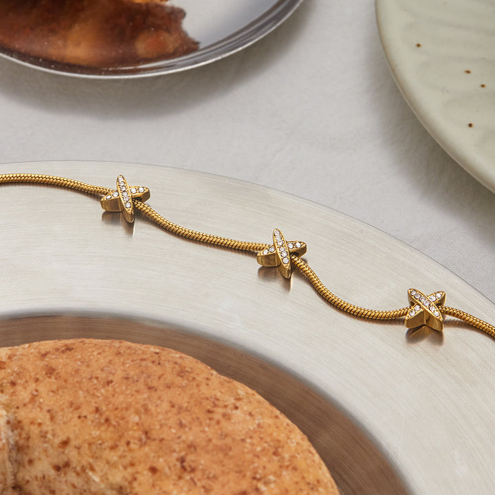 X snake chain bracelet