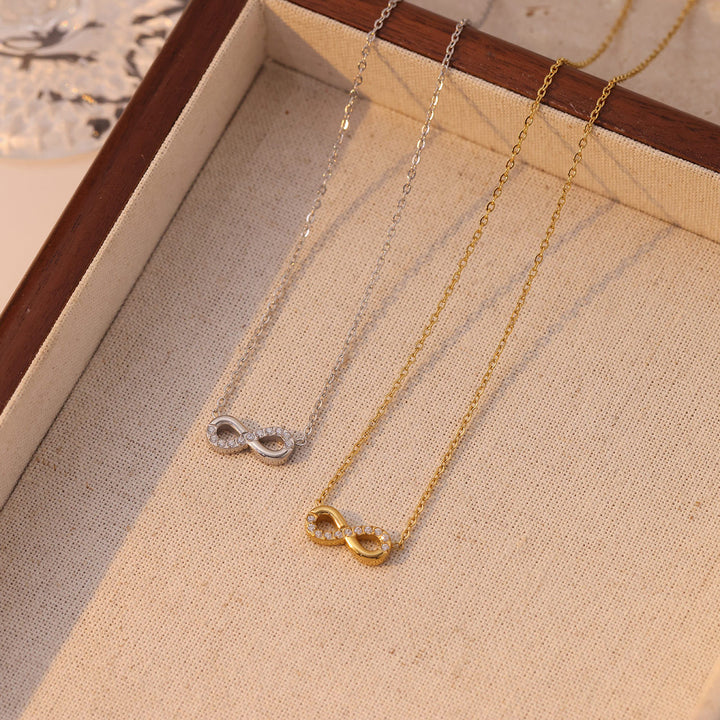 Bling infinity necklace