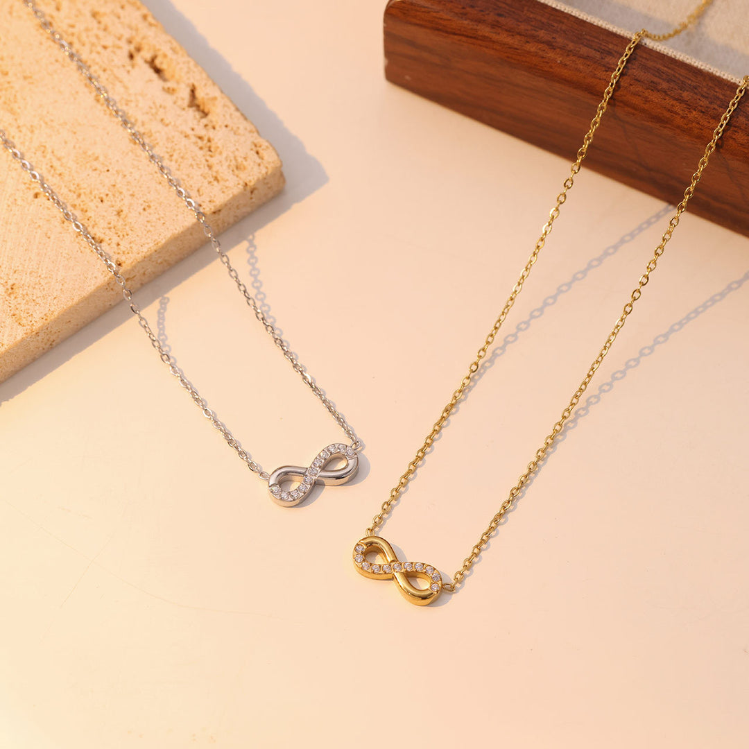 Bling infinity necklace