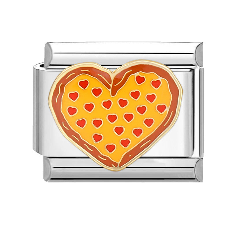 Pizza heart italian charm