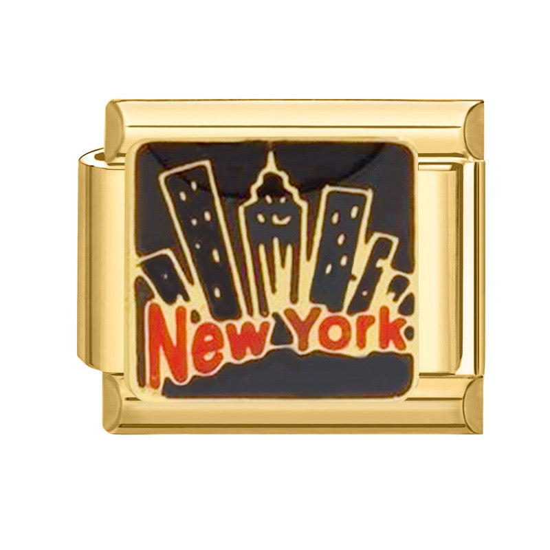 New york italian charm gold