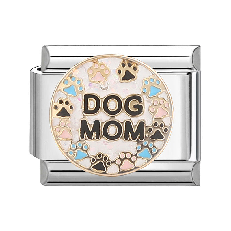 Dog mom italian charm