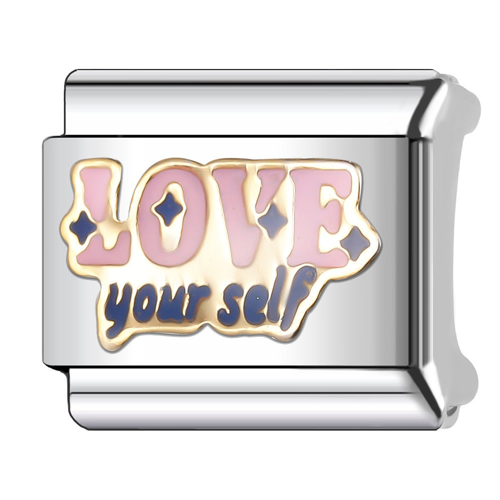 Love yourself italian charm