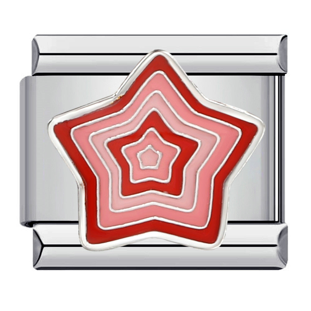 Red power star italian charm