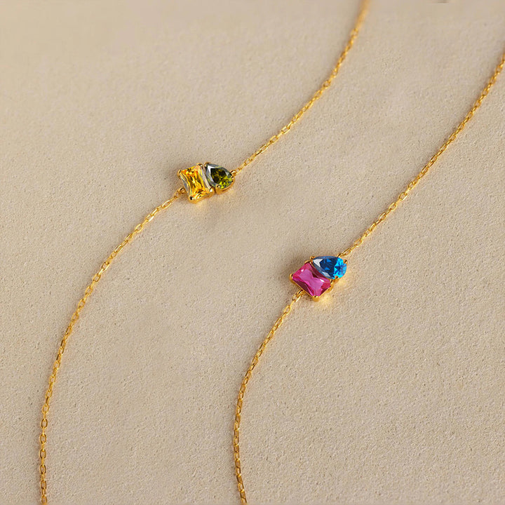 Toi et moi birthstone bracelet ( pre - order )