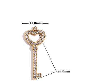 Key heart charm