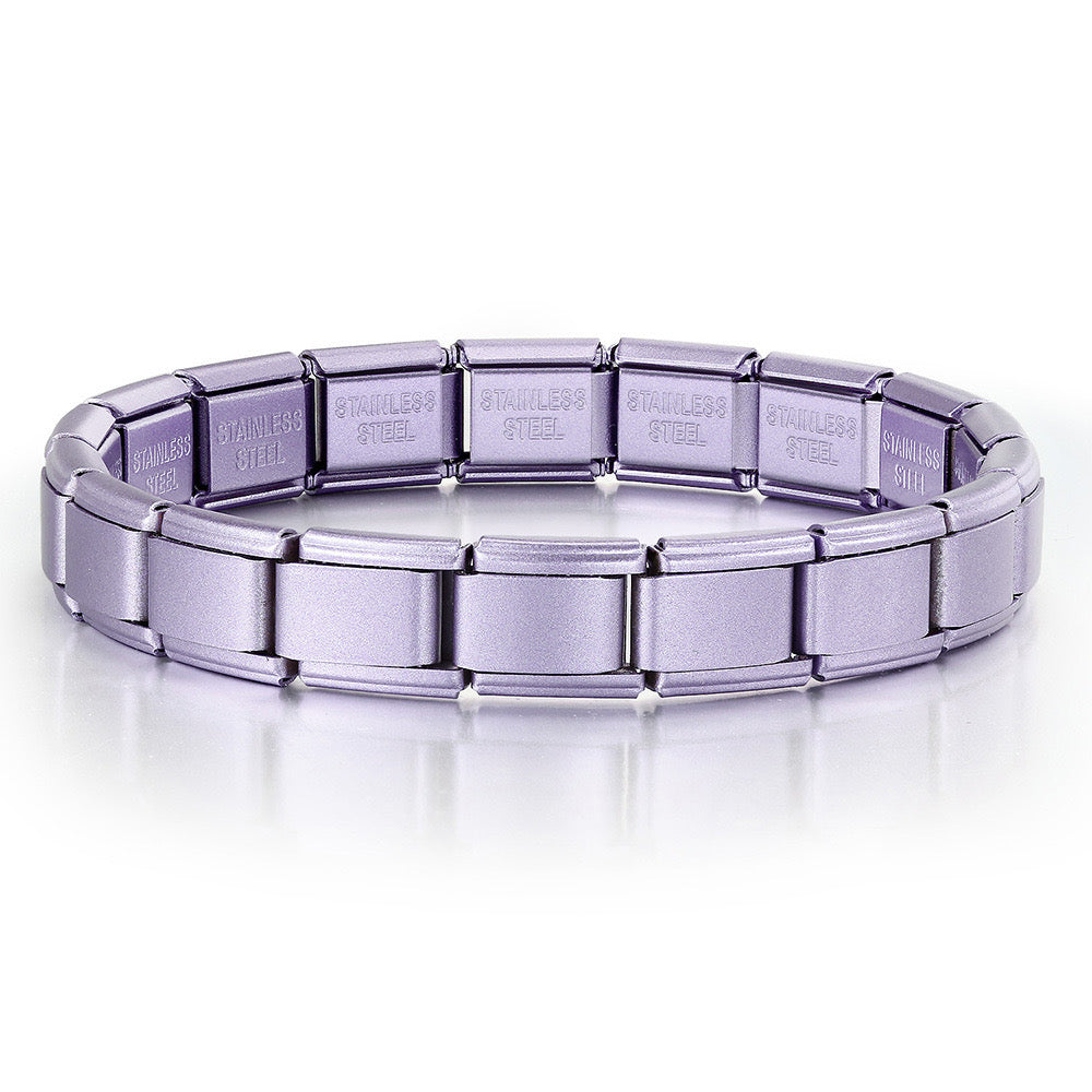 Matte lavender italian charm bracelet base