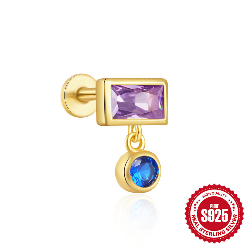 S925 night sky stud