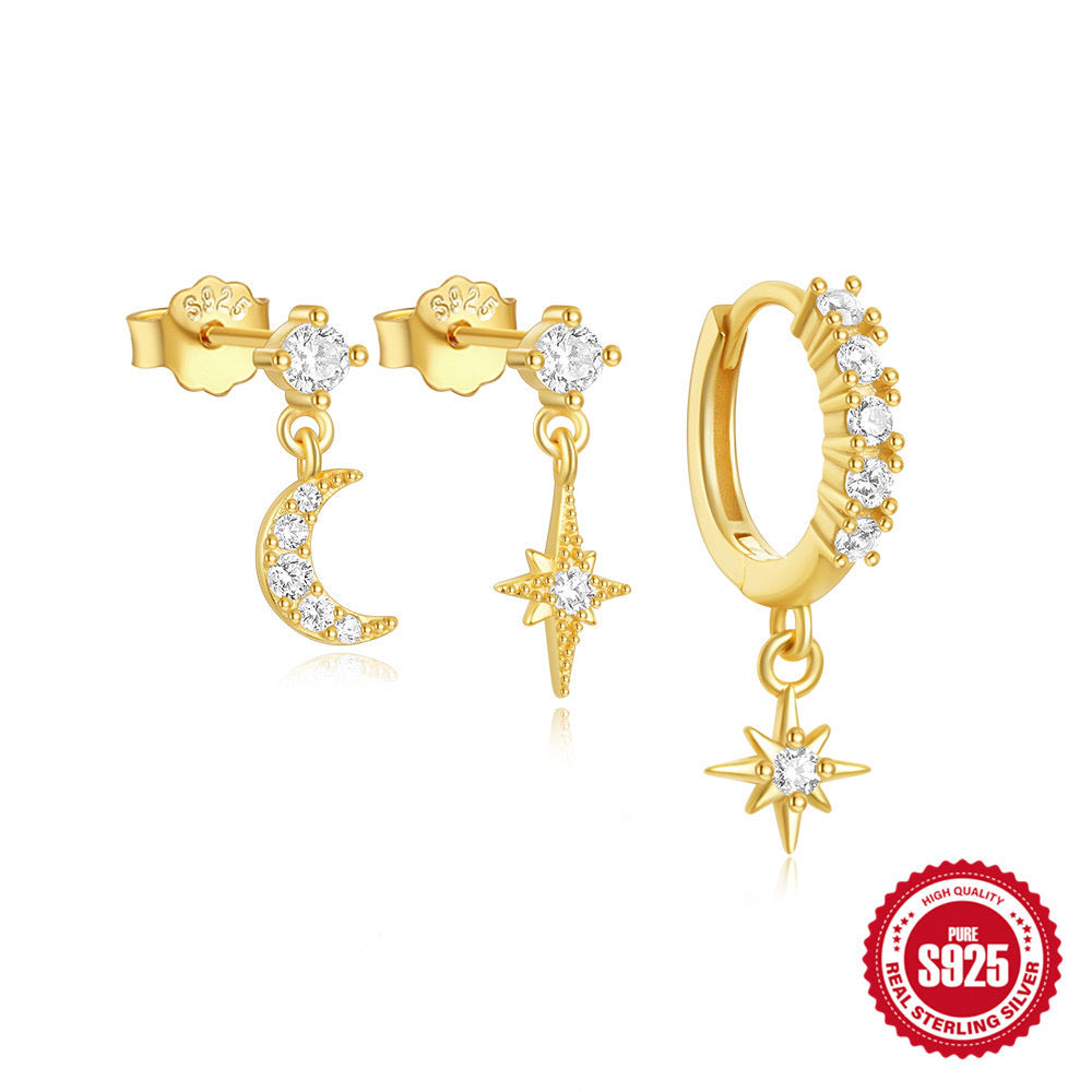 S925 stella earrings set 3 pieces