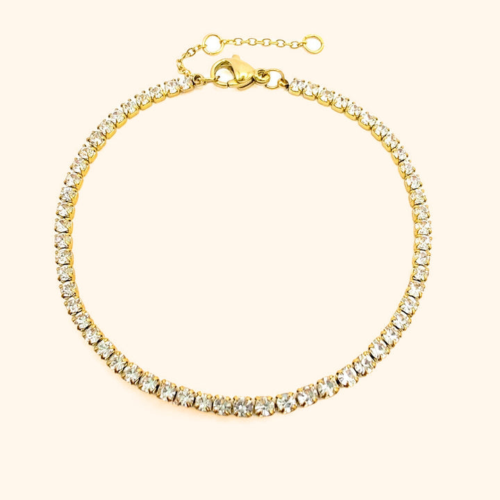 2 mm adjustable tennis bracelet -gold
