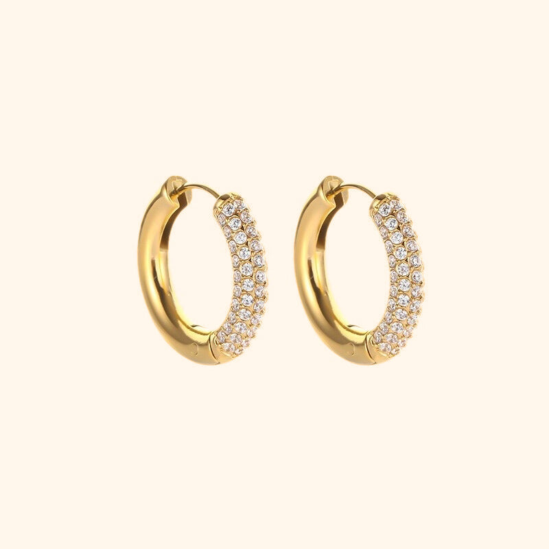 Icy double face classic hoops