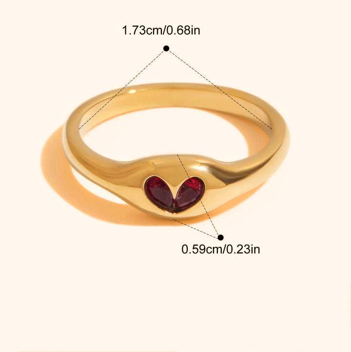 Red heart ring