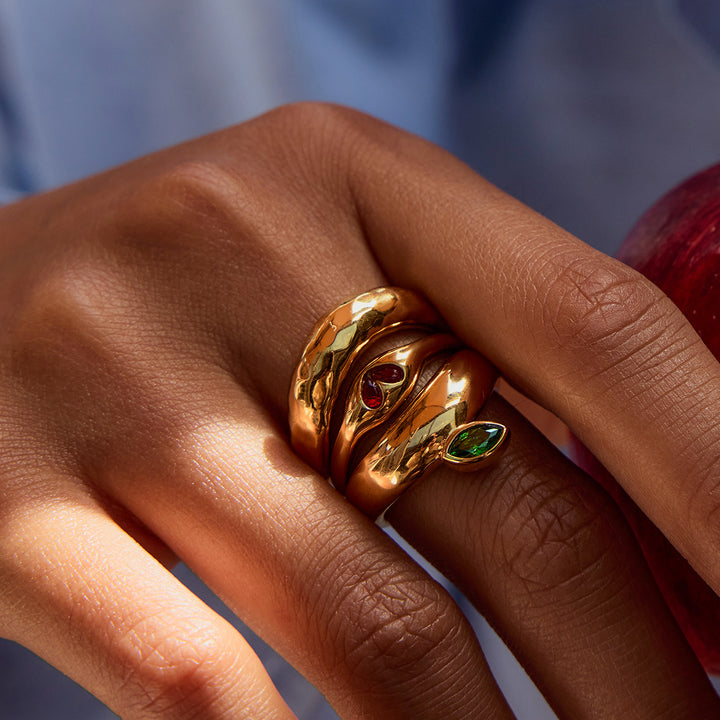 Bold serpent ring