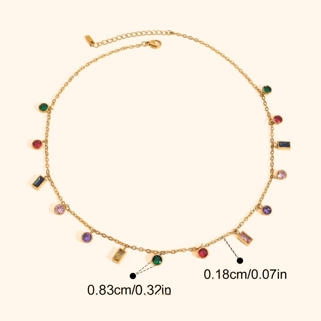 Rainbow drop necklace