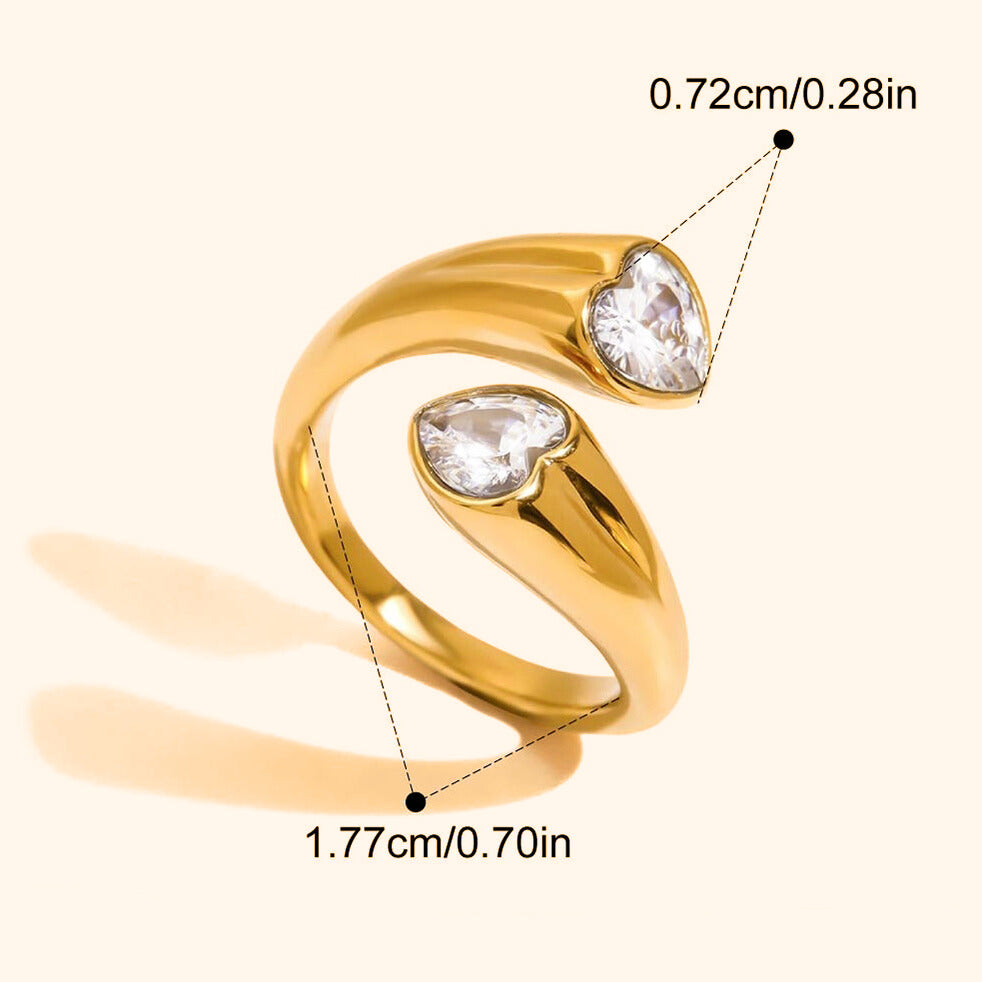 Heart hug ring