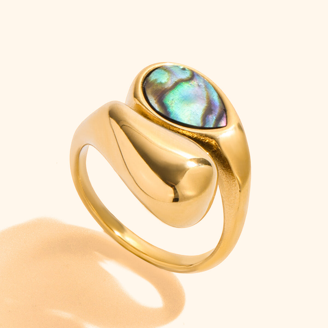 Abalone shell ring