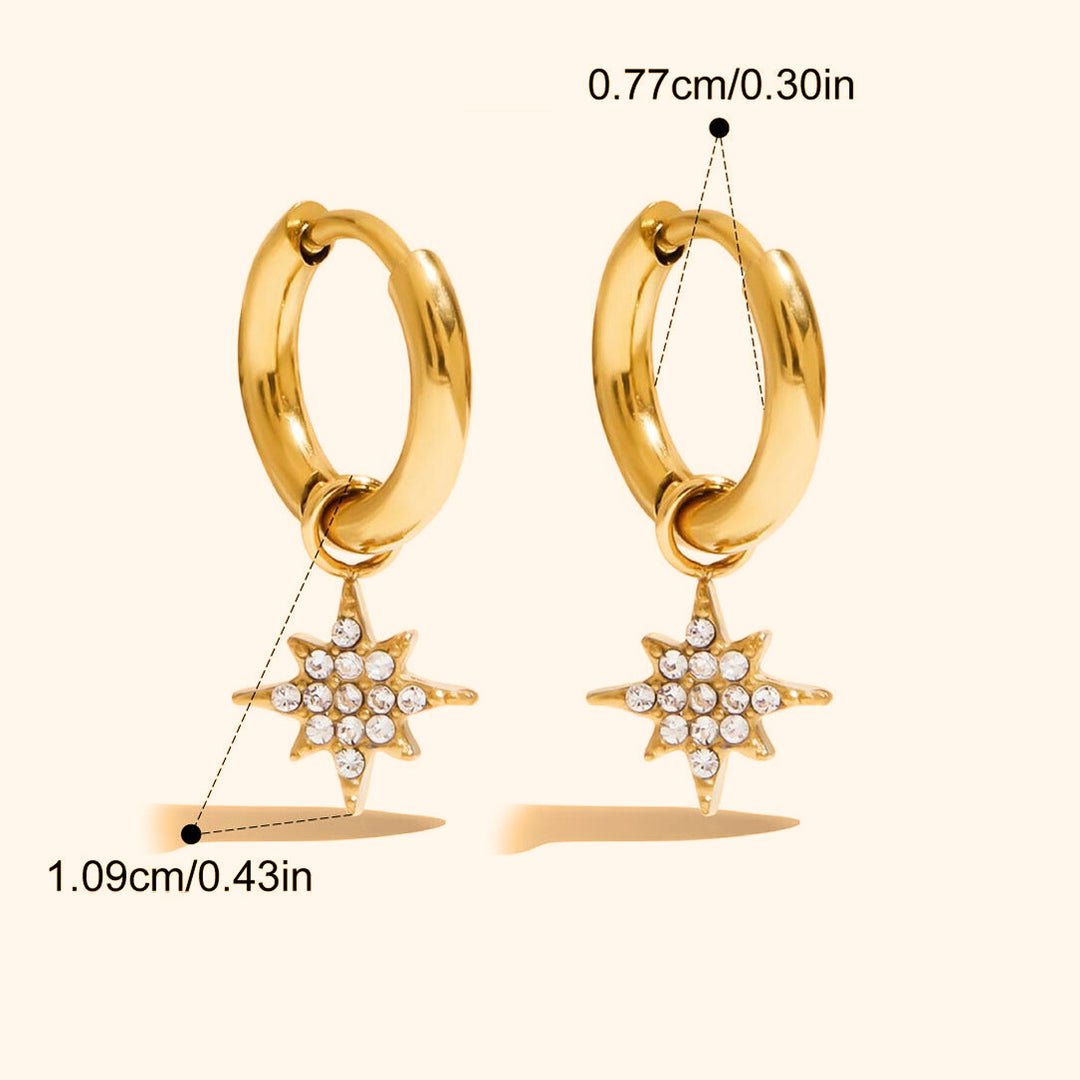 Small sparkle hoop earrings